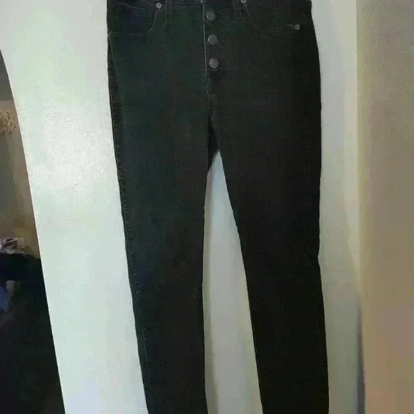 Madewell 9" High-Rise Skinny Jeans in Berkeley Black: size 25p #302 - Picture 2 of 3